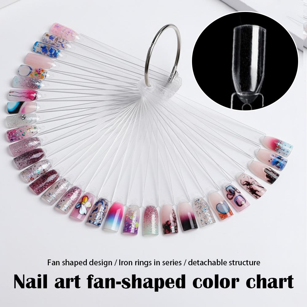 Nail Art Quotes - 50 Transparente Nagellack-Farbkarten, Gel-Lack-Musterhalter, Acryl-Palette für