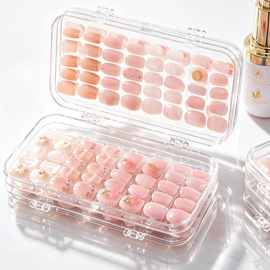Nail Art Quotes - Transparente Faltbare Aufbewahrungsbox für Aufklebenägel, Staubdichte